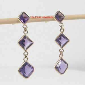 1300233-14k-Yellow-Gold-Triple-Genuine-Purple-Amethyst-Dangle-Stud-Earrings