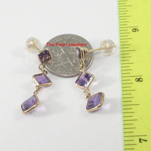 1300233-14k-Yellow-Gold-Triple-Genuine-Purple-Amethyst-Dangle-Stud-Earrings