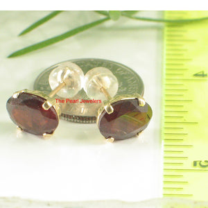 1300283-14k-Yellow-Gold-Oval-Cut-Natural-Garnet-Stud-Earrings