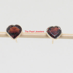 1300342-14k-Yellow-Gold-Heart-Garnet-Stud-Earrings