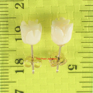 1300351-14k-Yellow-Gold-Hand-Carved-Rose-Genuine-Peach-Coral-Stud-Earrings