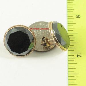 1300404-14k-Yellow-Gold-Rope-Frame-Faced-Tablet-Black-Hematite-Stud-Earrings