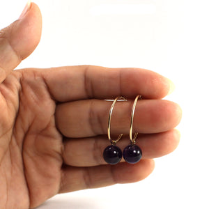 1300593-14k-Yellow-Gold-Hoop-Purple-Amethyst-Dangle-Earrings