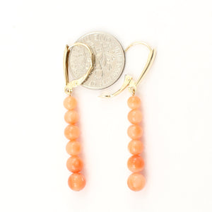 1300614-14K-Yellow-Gold-Pink-Coral-Beads-Dangling-Earrings