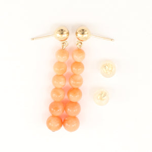 1300644-Pink-Coral-Beads-14K-Yellow-Gold-Leverback-Earrings