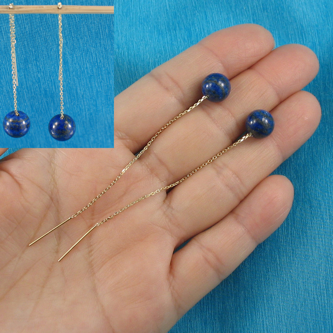 1300823-14k-Yellow-Solid-Gold-Threader-Chain-Genuine-Blue-Lapis-Dangle-Earrings