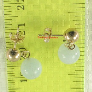 1301010-14k-Yellow-Gold-Well-Match-Dangle-Blue-Aquamarine-Stud-Earrings