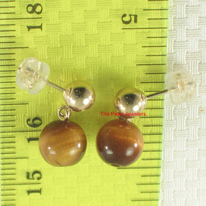 1301013-Gemstone-Brown-Tiger-Eye-Dangle-Stud-Earrings-14k-Yellow-Gold