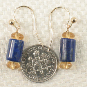 1301020-Natural-Blue-Lapis-Tube-between-Citrine-14k-Yellow-Gold-Hook-Earrings