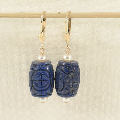 1301060-Natural-Blue-Lapis-Pearl-14k-Yellow-Gold-Leverback-Earrings
