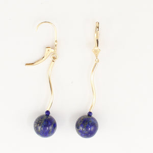 1301121-14K-Yellow-Gold-Lapis-Dangling-Lever-Back-Earrings