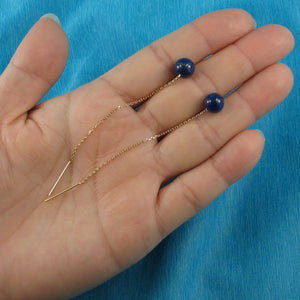 1301823-14k-Yellow-Gold-Threader-Chain-Blue-Lapis-Lazuli-Gemstone-Earrings