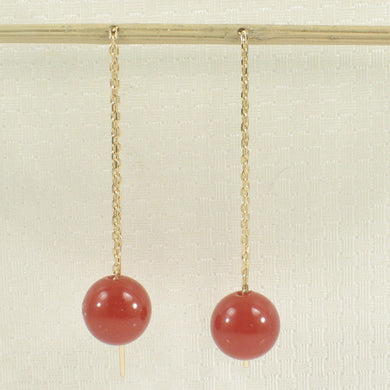 1301824-14k-Yellow-Gold-Threader-Chain-Red-Carnelian-Gemstone-Dangle-Earrings