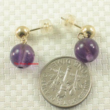 Load image into Gallery viewer, 1302013-Well-Match-Dangle-Stud-Earrings-Purple-Amethyst-14k-Yellow-Gold