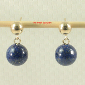 1302014-Well-Match-14k-Yellow-Gold-Blue-Lapis-Lazuli-Dangle-Stud-Earrings