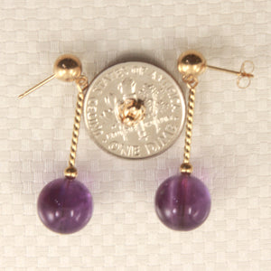 1305004-14k-Gold-Ball-Twist-Tube-Amethyst-Dangle-Earrings