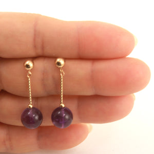 1305004-14k-Gold-Ball-Twist-Tube-Amethyst-Dangle-Earrings