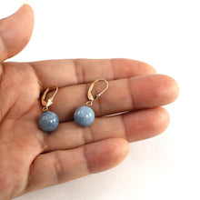 Load image into Gallery viewer, 1310120-Natural-Aquamarine-Drop-Dangle-Earrings-Real-14K-Yellow-Gold