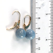 Load image into Gallery viewer, 1310120-Natural-Aquamarine-Drop-Dangle-Earrings-Real-14K-Yellow-Gold