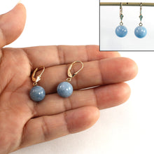 Load image into Gallery viewer, 1310120-Natural-Aquamarine-Drop-Dangle-Earrings-Real-14K-Yellow-Gold