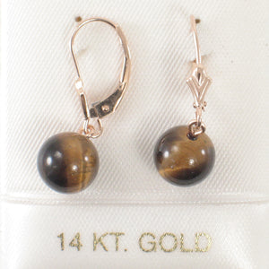 1310032-14k-Rose-Solid-Gold-Leverback-Tiger-Eye-Bead-Dangle-Earrings