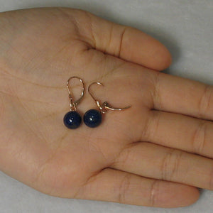 1310034-14k-Rose-Solid-Gold-Leverback-Blue-Lapis-Lazuli-Bead-Dangle-Earrings