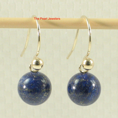 1320630-Dangle-Stud-Earrings-Blue-Lapis-Lazuli-14k-Yellow-Gold-Fish-Hook-Gold-Ball