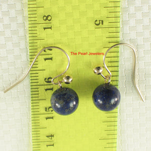 1320630-Dangle-Stud-Earrings-Blue-Lapis-Lazuli-14k-Yellow-Gold-Fish-Hook-Gold-Ball