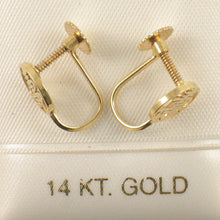 Load image into Gallery viewer, 1400041-14k-Yellow-Gold-French-Screw-Back-None-Pierced-Longevity-Earrings