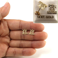 Load image into Gallery viewer, 1400100-14kt-Yellow-Gold-Hawaiian-Palm-Tree-Stud-Earrings
