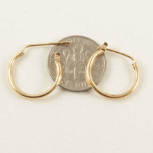 Load image into Gallery viewer, 1400140-14K-Real-Yellow-Gold-Round-Hoop-Earrings