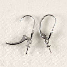 Load image into Gallery viewer, 150002-1520W-Pair-of-Solid-14k-White-Gold-Unique-Leverback-Earrings-Component