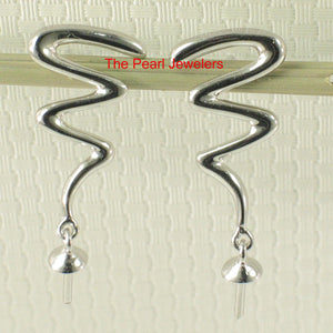 150019W-14k-White-Gold-Lightning-Design-For-Pearl-Beads-Dangle-Earrings-DIY