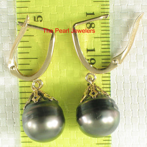 1T00042-Black-Tahitian-Pearl-14k-Solid-Gold-Flowers-Cap-Dangle-Earrings