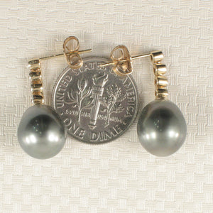 1T00112B-14k-Yellow-Gold-Diamonds-Black-Tahitian-Pearl-Beautiful-Dangle-Earrings