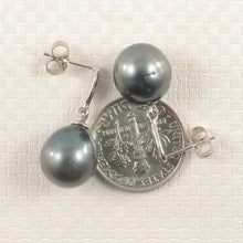 Load image into Gallery viewer, 1T00568B-Genuine-Diamond-Tahitian-Pearl-14k-Dangle-Earrings