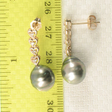 Load image into Gallery viewer, 1T98102B-Beautiful-Diamond-Baroque-Tahitian-Pearl-14k-Gold-Dangle-Earrings