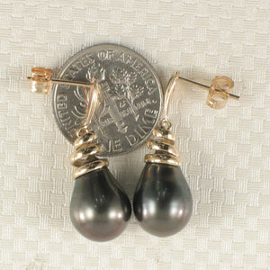 1T99980-14k-Solid-Gold-Black-Tahitian-Pearl-Water-Flow-Dangle-Earrings