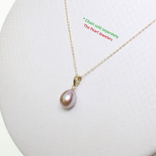 Load image into Gallery viewer, 2000014-14k-Yellow-Gold-Bale-AAA-Lavender-Cultured-Pearl-Pendant