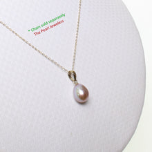 Load image into Gallery viewer, 2000014-14k-Yellow-Gold-Bale-AAA-Lavender-Cultured-Pearl-Pendant
