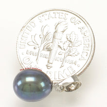 Load image into Gallery viewer, 2000016-14k-White-Gold-Bale-AAA-Black-Cultured-Pearl-Pendant