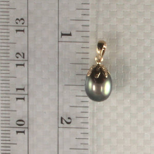 2000021-14k-Yellow-Gold-Claw-Bail-Caps-Black-AAA-Cultured Pearl Pendant