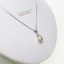 Load image into Gallery viewer, 2000027-14k-White-Gold-Claw-Bail-Holds-Pink-AAA-Cultured-Pearl-Pendant-Necklace