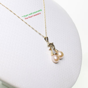 2000052-Diamond-Pink-Pearls-14K-Solid-Yellow-Gold-Dolphin-Pendent-Necklace