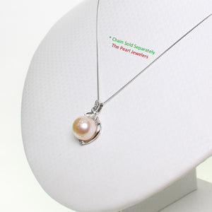 2000107-14k-Solid-White-Gold-AAA-Pink-Cultured-Pearl-Diamonds-Pendant-Necklace