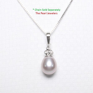 2000127-14k-W/G-Diamonds-AAA-Lavender-Cultured-Pearl-Pendant-Necklace