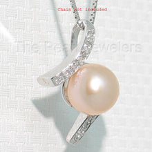 Load image into Gallery viewer, 2000147-AAA-Black-Genuine-Cultured-Pearl-Diamonds-14k-White-Gold-Pendant