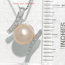 Load image into Gallery viewer, 2000147-AAA-Black-Genuine-Cultured-Pearl-Diamonds-14k-White-Gold-Pendant