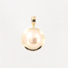 Load image into Gallery viewer, 2000392-14k-Solid-Gold-Encircles-Genuine-Pink-Pearl-Pendant-Necklace