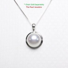 Load image into Gallery viewer, 2000395-14k-White-Gold-Encircles-Genuine-White-Pearl-Pendant-Necklace